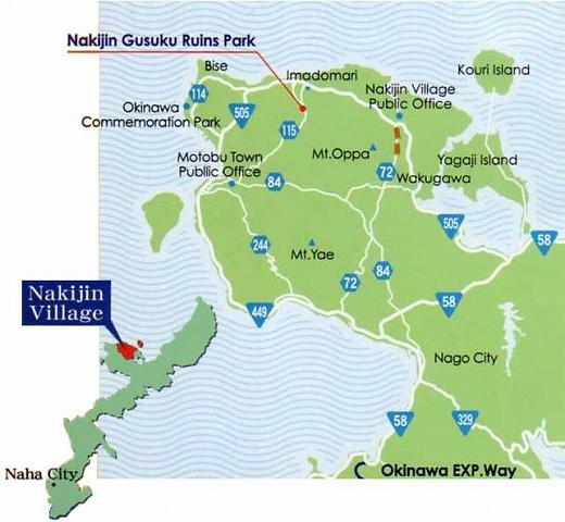 Nakijin Village map